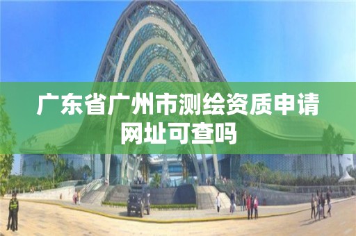 廣東省廣州市測繪資質申請網址可查嗎