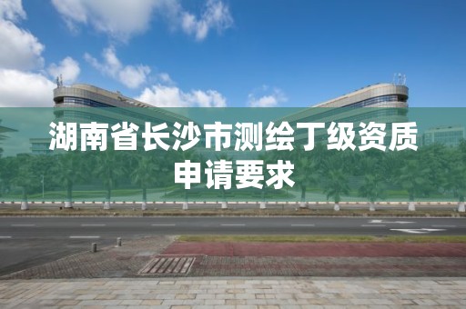 湖南省長沙市測繪丁級資質申請要求