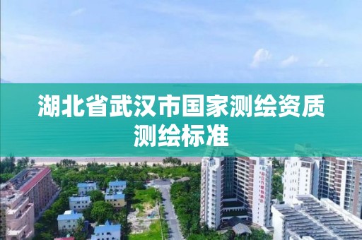 湖北省武漢市國家測繪資質測繪標準