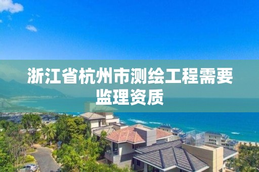 浙江省杭州市測繪工程需要監理資質