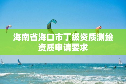 海南省海口市丁級資質(zhì)測繪資質(zhì)申請要求