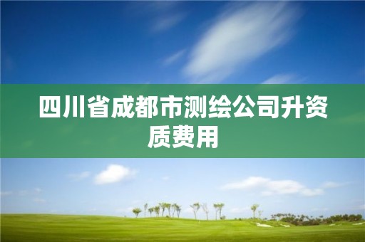 四川省成都市測繪公司升資質費用