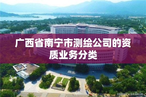 廣西省南寧市測繪公司的資質業務分類