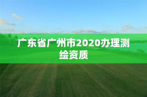 廣東省廣州市2020辦理測繪資質(zhì)