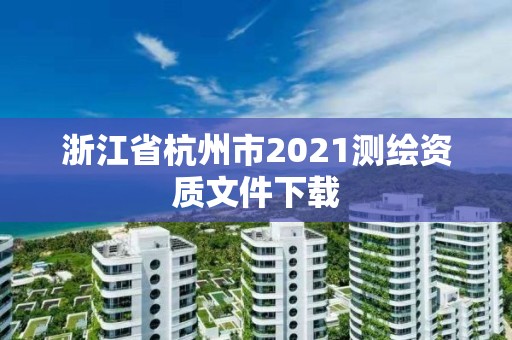 浙江省杭州市2021測繪資質文件下載