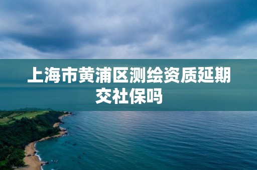 上海市黃浦區測繪資質延期交社保嗎