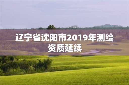 遼寧省沈陽市2019年測繪資質延續