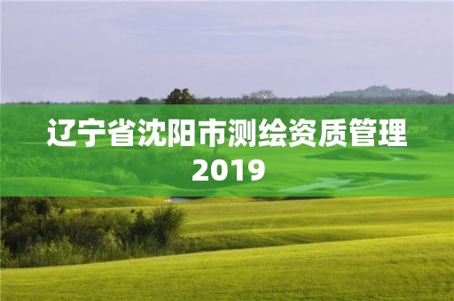 遼寧省沈陽市測繪資質(zhì)管理2019