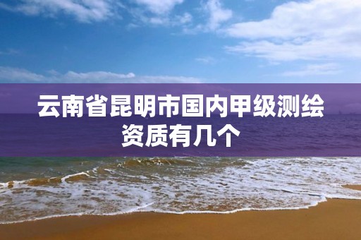 云南省昆明市國內甲級測繪資質有幾個