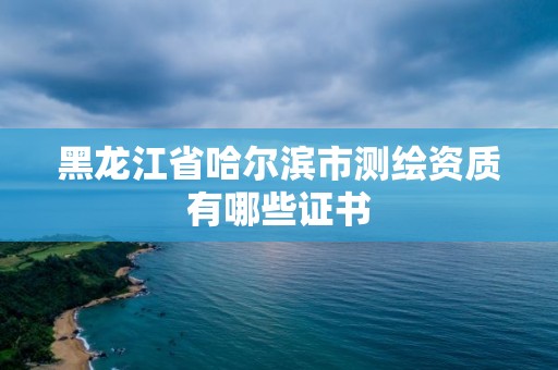 黑龍江省哈爾濱市測(cè)繪資質(zhì)有哪些證書