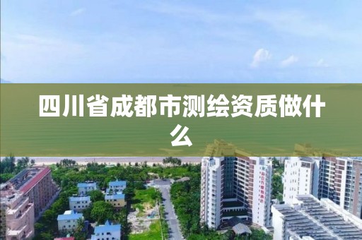 四川省成都市測繪資質(zhì)做什么