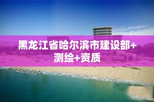 黑龍江省哈爾濱市建設(shè)部+測繪+資質(zhì)