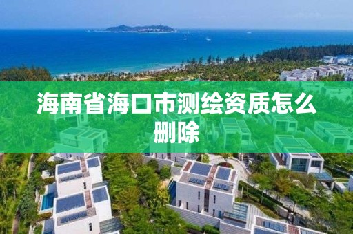 海南省海口市測繪資質怎么刪除