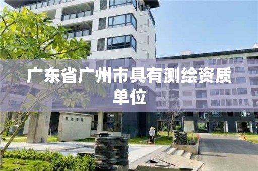 廣東省廣州市具有測繪資質(zhì)單位