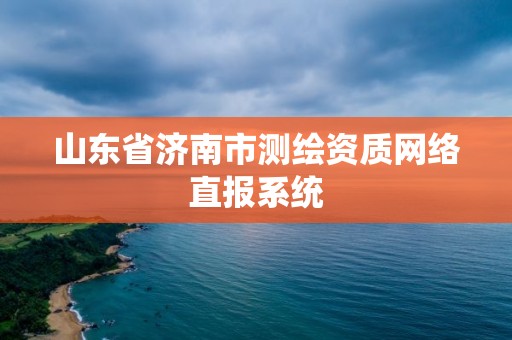 山東省濟南市測繪資質網絡直報系統