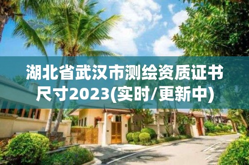 湖北省武漢市測繪資質證書尺寸2023(實時/更新中)