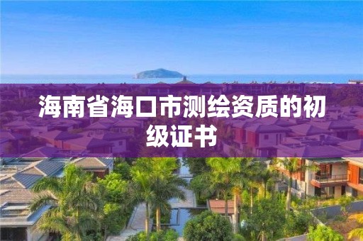 海南省海口市測繪資質的初級證書