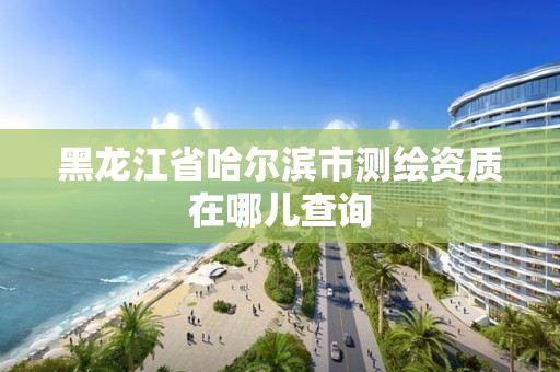 黑龍江省哈爾濱市測繪資質(zhì)在哪兒查詢