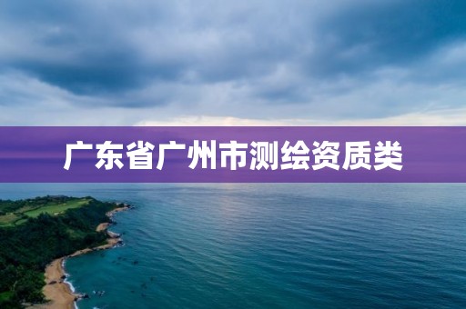 廣東省廣州市測繪資質(zhì)類