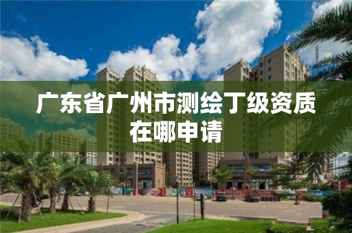 廣東省廣州市測繪丁級資質在哪申請