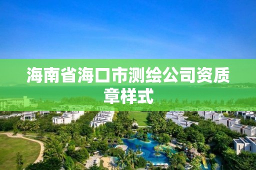 海南省海口市測(cè)繪公司資質(zhì)章樣式