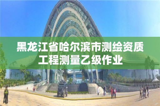 黑龍江省哈爾濱市測繪資質(zhì)工程測量乙級作業(yè)