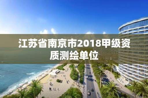 江蘇省南京市2018甲級資質(zhì)測繪單位