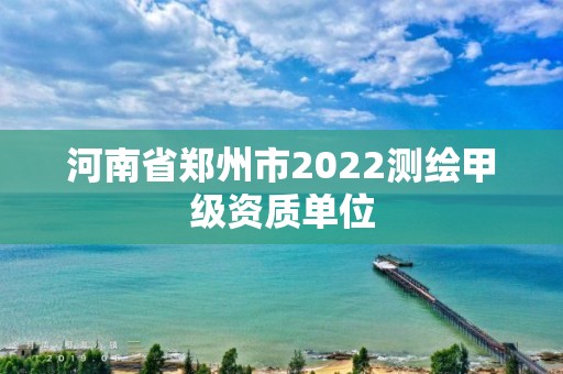 河南省鄭州市2022測(cè)繪甲級(jí)資質(zhì)單位