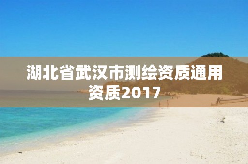 湖北省武漢市測繪資質通用資質2017