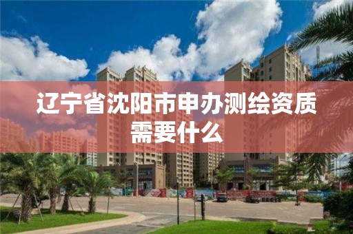 遼寧省沈陽市申辦測繪資質需要什么