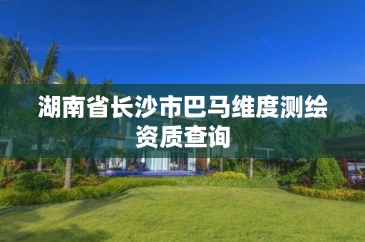 湖南省長沙市巴馬維度測繪資質查詢