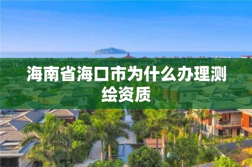 海南省海口市為什么辦理測繪資質(zhì)