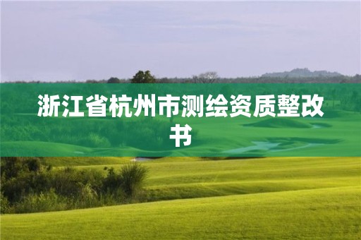 浙江省杭州市測繪資質(zhì)整改書