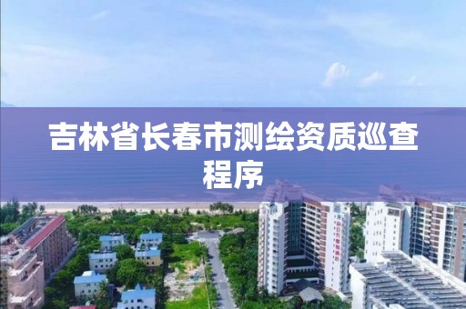 吉林省長春市測繪資質(zhì)巡查程序