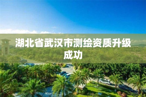 湖北省武漢市測繪資質(zhì)升級成功