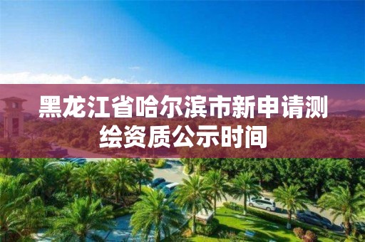 黑龍江省哈爾濱市新申請測繪資質(zhì)公示時間