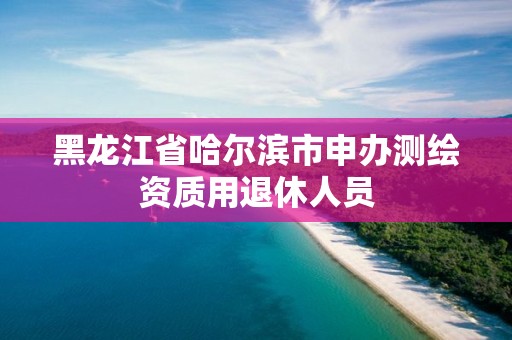 黑龍江省哈爾濱市申辦測(cè)繪資質(zhì)用退休人員