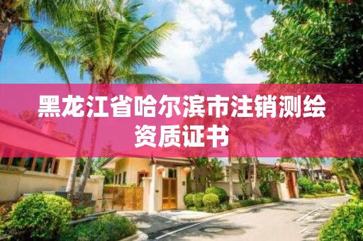 黑龍江省哈爾濱市注銷測繪資質證書