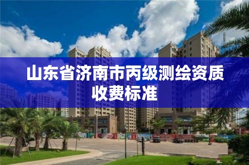 山東省濟南市丙級測繪資質(zhì)收費標準