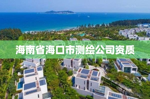 海南省海口市測(cè)繪公司資質(zhì)