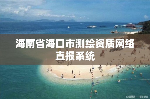 海南省海口市測繪資質網絡直報系統