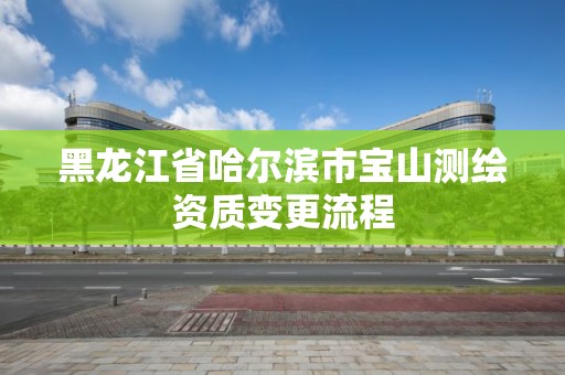 黑龍江省哈爾濱市寶山測繪資質(zhì)變更流程