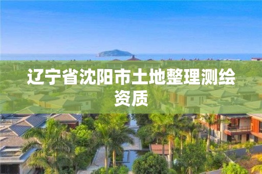 遼寧省沈陽(yáng)市土地整理測(cè)繪資質(zhì)