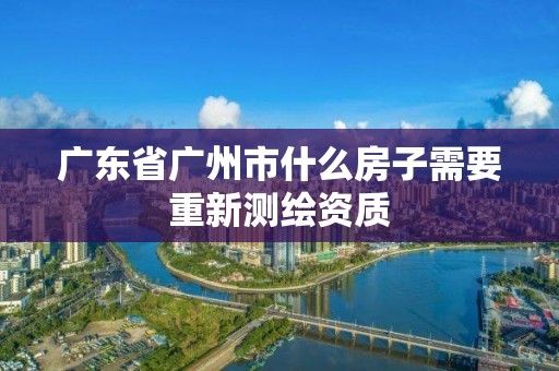 廣東省廣州市什么房子需要重新測繪資質