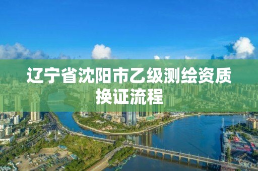 遼寧省沈陽市乙級測繪資質換證流程