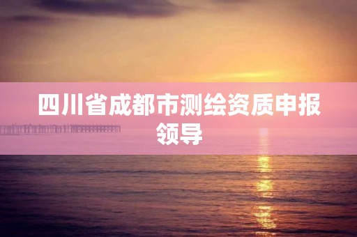 四川省成都市測繪資質申報領導