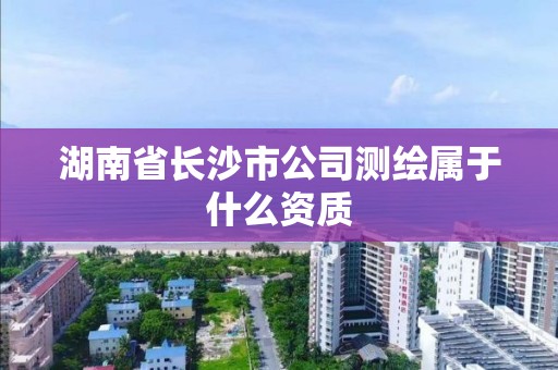 湖南省長沙市公司測繪屬于什么資質