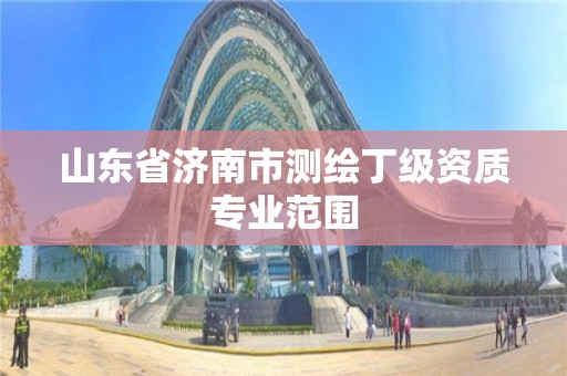 山東省濟南市測繪丁級資質專業范圍