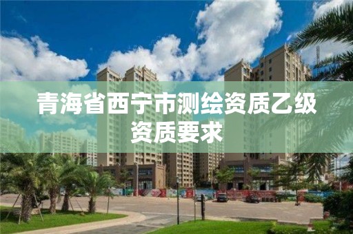 青海省西寧市測繪資質乙級資質要求