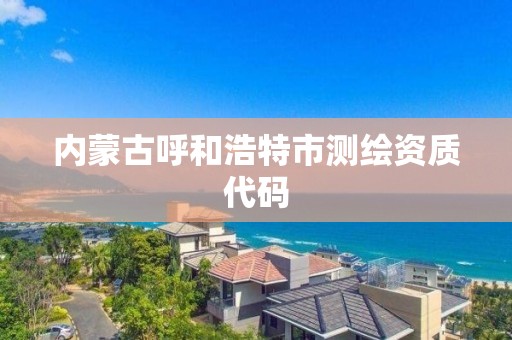 內蒙古呼和浩特市測繪資質代碼